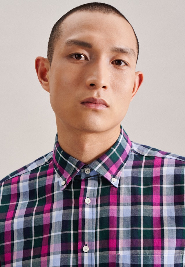 Regular Business Hemd Karo in Grün |  Seidensticker Onlineshop