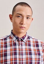 Regular Business Hemd Karo in Orange |  Seidensticker Onlineshop