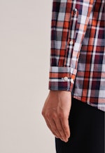 Regular Business Hemd Karo in Orange |  Seidensticker Onlineshop