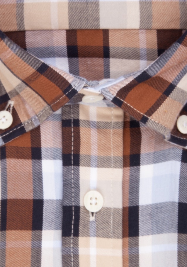 Business overhemd in Regular with Button-Down-Kraag in Bruin |  Seidensticker Onlineshop