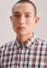 Regular Business Hemd Karo in Braun |  Seidensticker Onlineshop