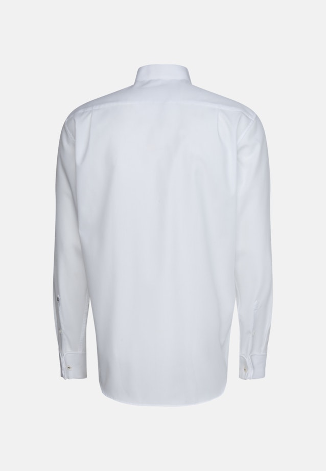 Non-iron Popeline Galashirt in Shaped with Vleugelkraag in Wit | Seidensticker Onlineshop