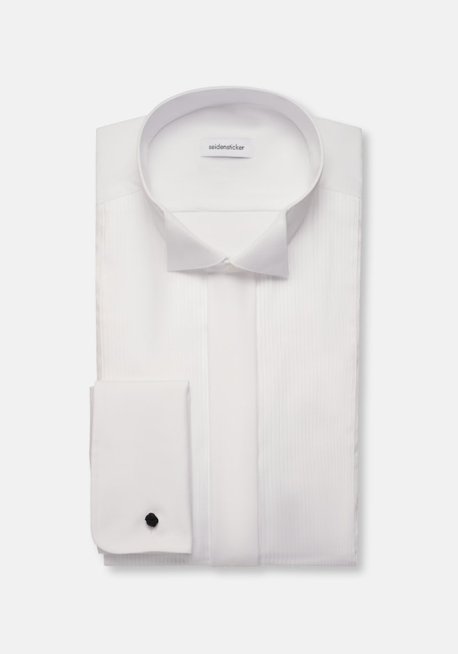Shaped Chemise de smoking Uni dans Blanc | Boutique en ligne Seidensticker