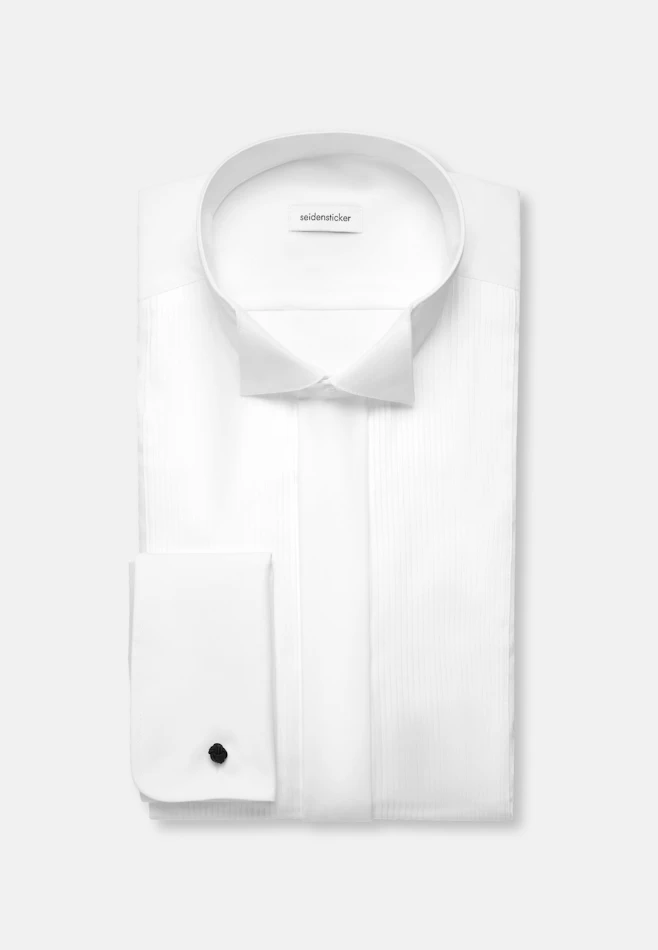 Shaped Smokinghemd Uni in Weiß | Seidensticker Onlineshop