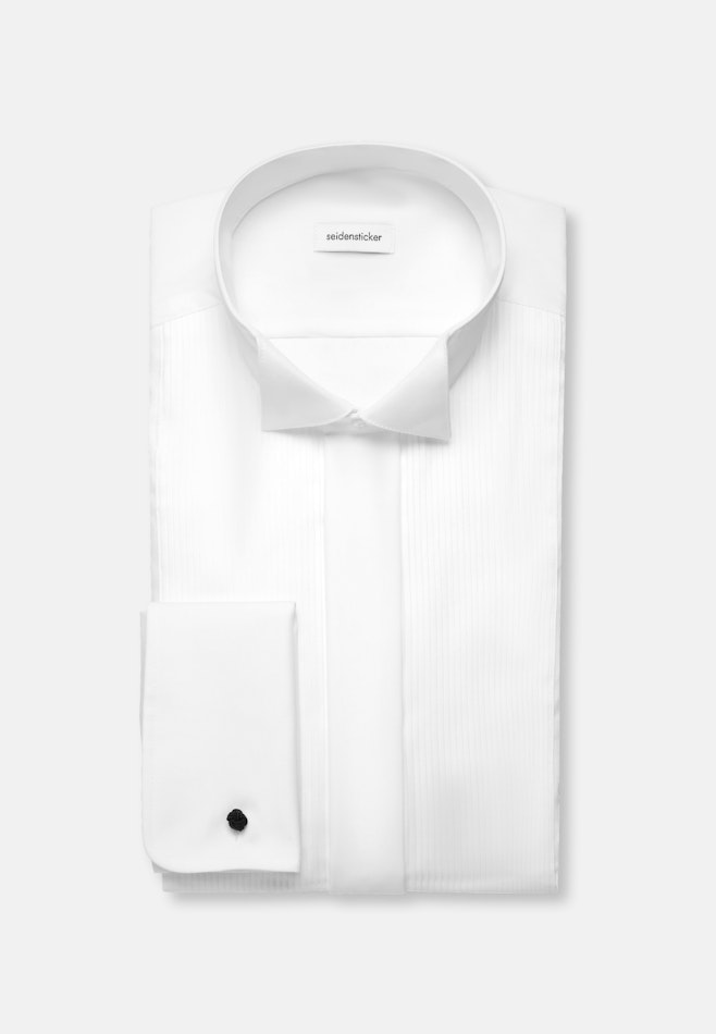 Shaped Smokinghemd Uni in Weiß | Seidensticker Onlineshop