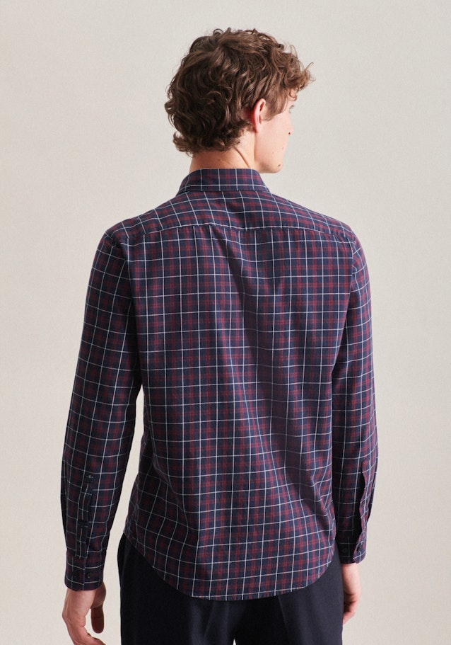 Regular Casual Hemd Carreaux in Bleu Foncé | Seidensticker Onlineshop