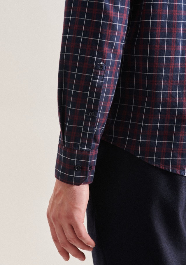 Regular Casual Hemd Carreaux in Bleu Foncé | Seidensticker Onlineshop