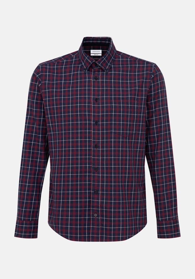 Regular Casual Hemd Carreaux in Bleu Foncé | Seidensticker Onlineshop