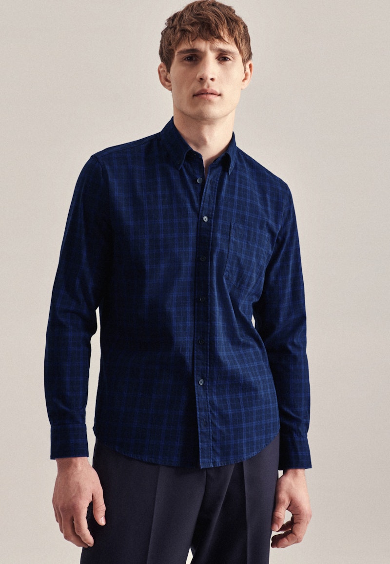 Casual Shirt in Regular with Button-Down-Collar