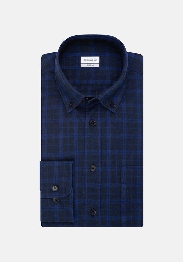 Casual Shirt in Regular with Button-Down-Kraag in Donkerblauw |  Seidensticker Onlineshop