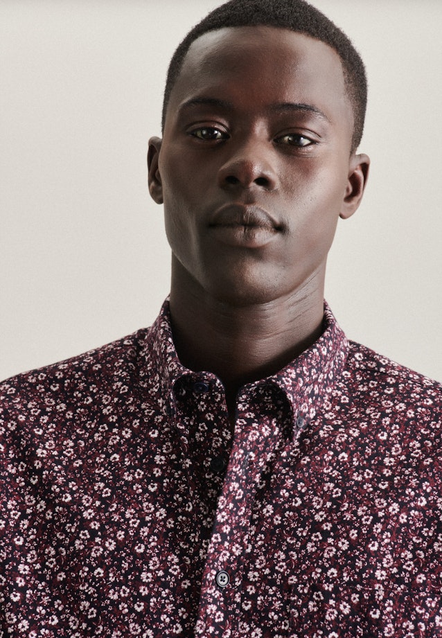 Regular Chemise décontractée Imprimé in Rouge |  Seidensticker Onlineshop