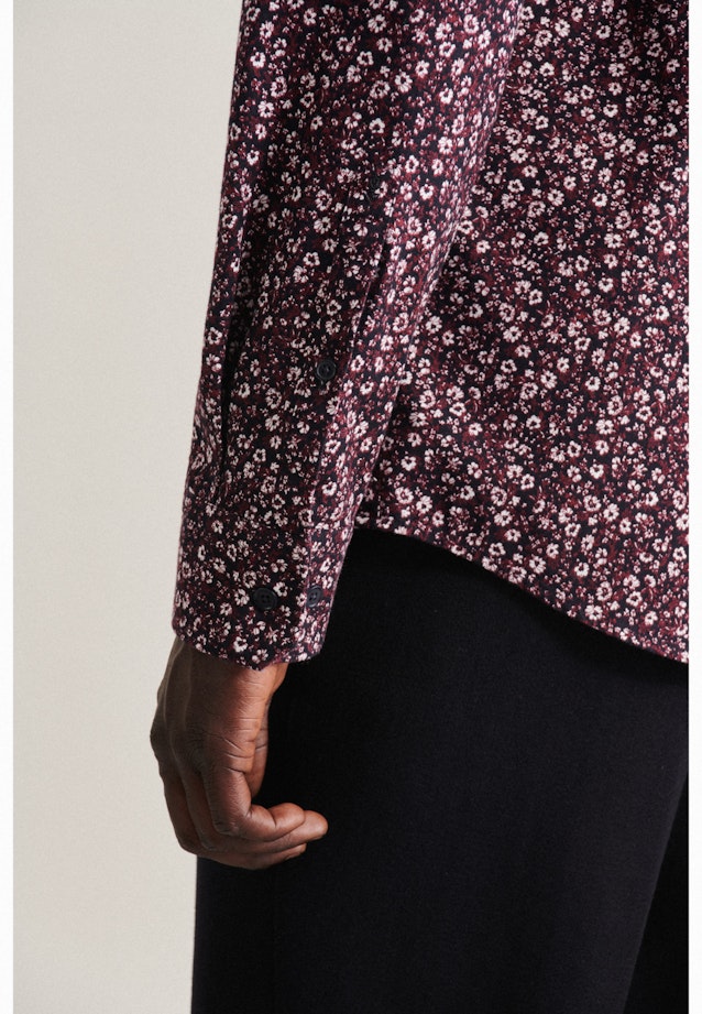 Regular Chemise décontractée Imprimé in Rouge |  Seidensticker Onlineshop