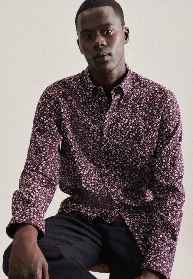 Regular Chemise décontractée Imprimé in Rouge |  Seidensticker Onlineshop