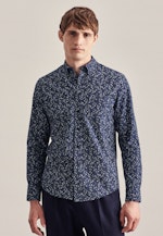 Twill Casual Hemd in Regular mit Button-Down-Kragen in Dunkelblau |  Seidensticker Onlineshop