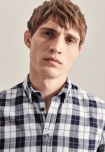 Regular Chemise décontractée carreaux in Bleu Foncé |  Seidensticker Onlineshop