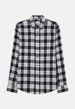 Flanell Casual Hemd in Regular mit Button-Down-Kragen in Dunkelblau |  Seidensticker Onlineshop