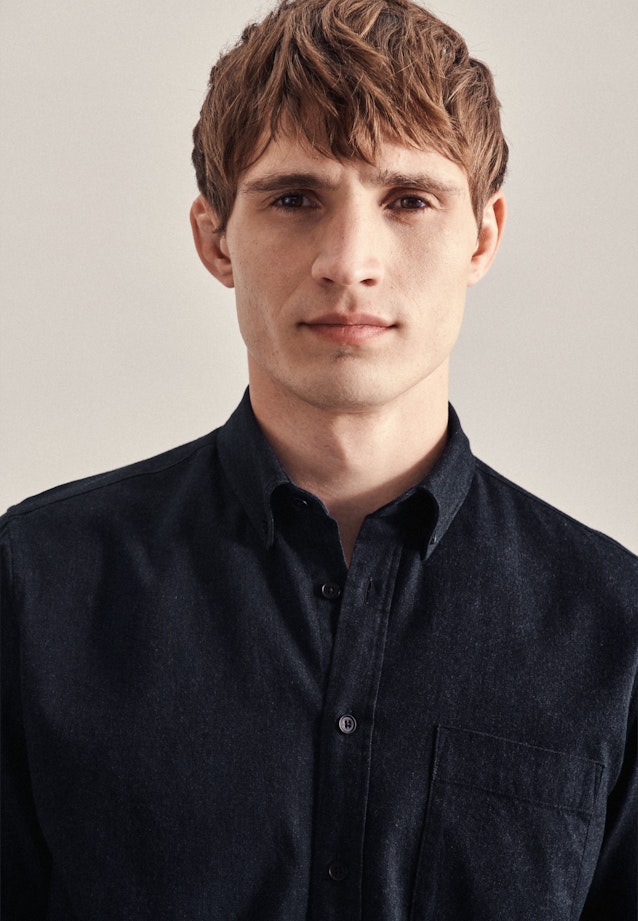 Regular Casual shirt Uni in Dark Blue |  Seidensticker Onlineshop