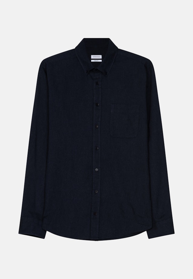Regular Casual shirt Uni in Dark Blue |  Seidensticker Onlineshop