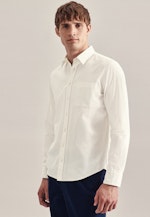 Regular Casual shirt Uni in Ecru |  Seidensticker Onlineshop