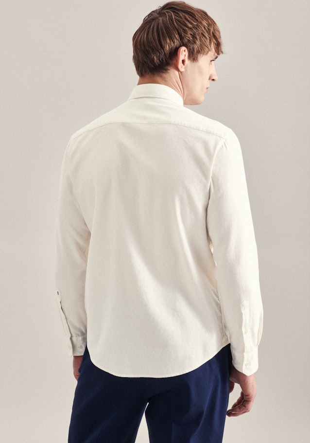 Casual Shirt in Regular with Button-Down-Kraag in Ecru |  Seidensticker Onlineshop
