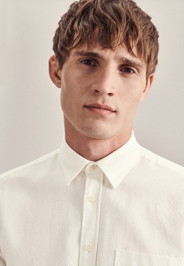 Regular Casual shirt Uni in Ecru |  Seidensticker Onlineshop