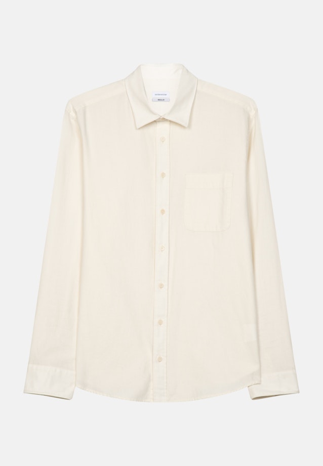 Regular Casual shirt Uni in Ecru |  Seidensticker Onlineshop