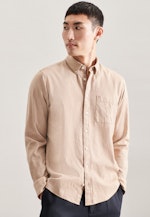 Flanell Casual Hemd in Regular mit Button-Down-Kragen in Braun |  Seidensticker Onlineshop