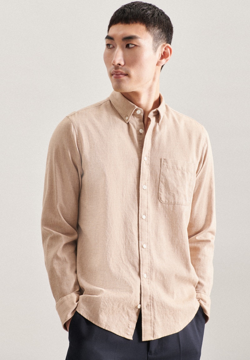 Casual Shirt in Regular with Button-Down-Kraag