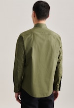 Regular Chemise décontractée Uni in Vert |  Seidensticker Onlineshop