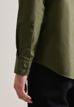 Regular Chemise décontractée Uni in Vert |  Seidensticker Onlineshop