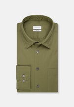 Regular Chemise décontractée Uni in Vert |  Seidensticker Onlineshop