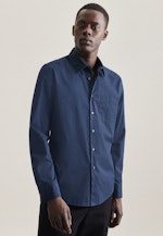 Twill Casual Hemd in Regular mit Kentkragen in Dunkelblau |  Seidensticker Onlineshop