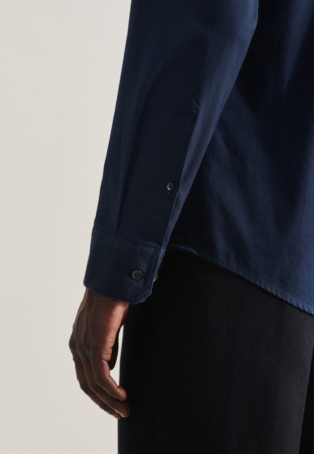 Regular Casual shirt Uni in Dark Blue |  Seidensticker Onlineshop