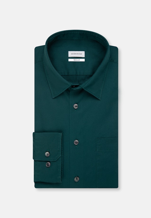Regular Casual Hemd Uni in Grün |  Seidensticker Onlineshop