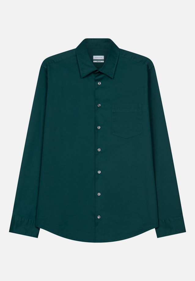 Regular Casual Hemd Uni in Grün |  Seidensticker Onlineshop