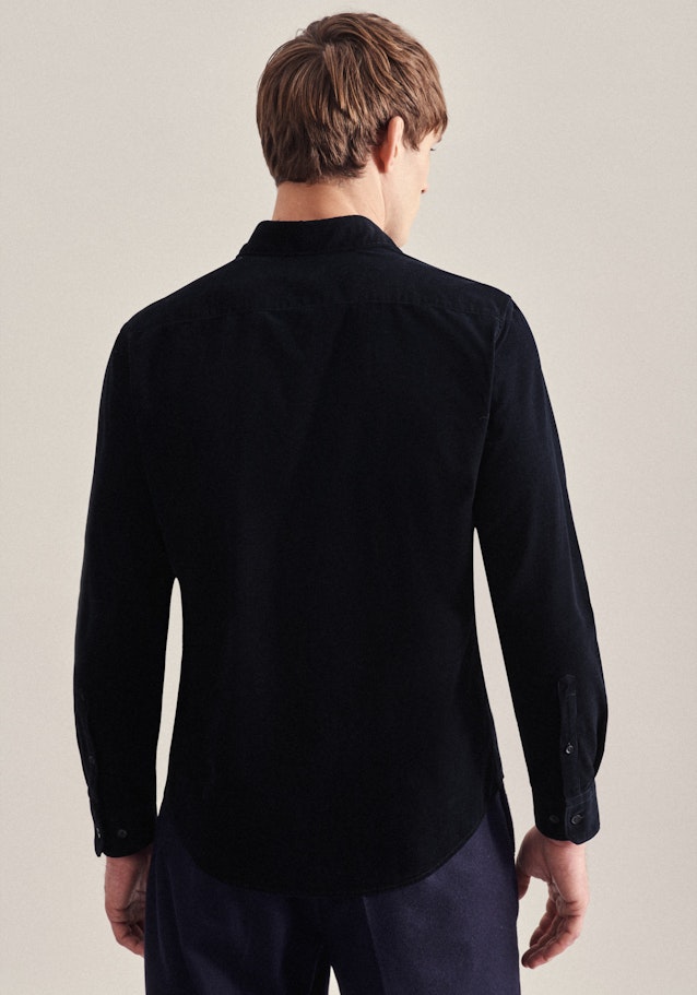 Casual Shirt in Regular fit with Kent-Collar in Dark Blue | Seidensticker Onlineshop