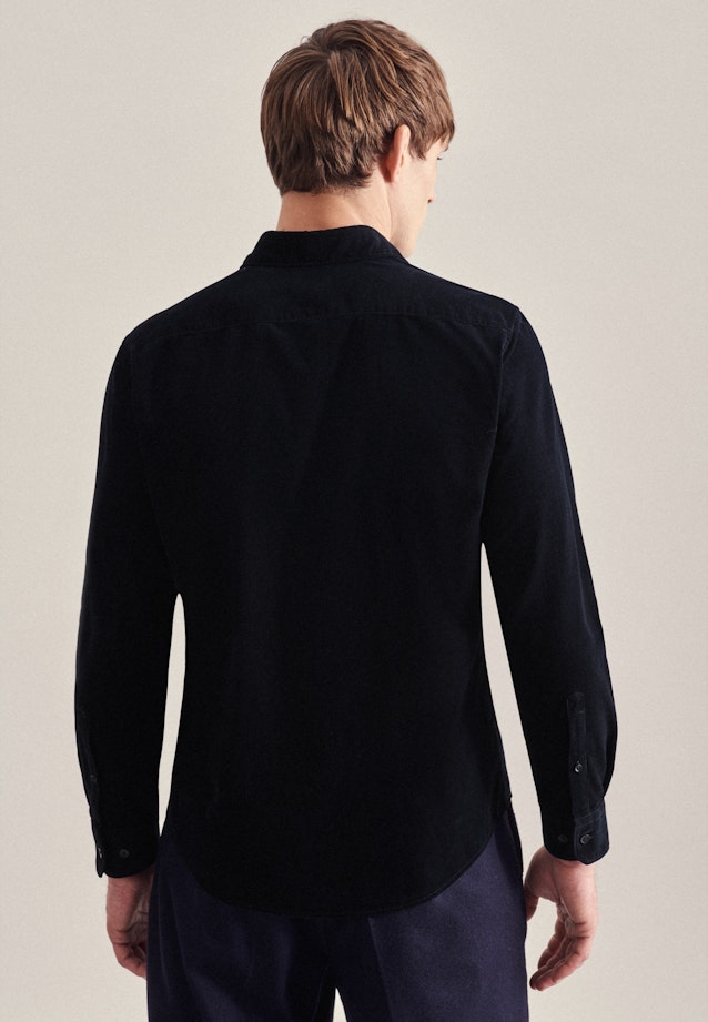 Casual Shirt in Regular fit with Kent-Collar in Dark Blue | Seidensticker Onlineshop