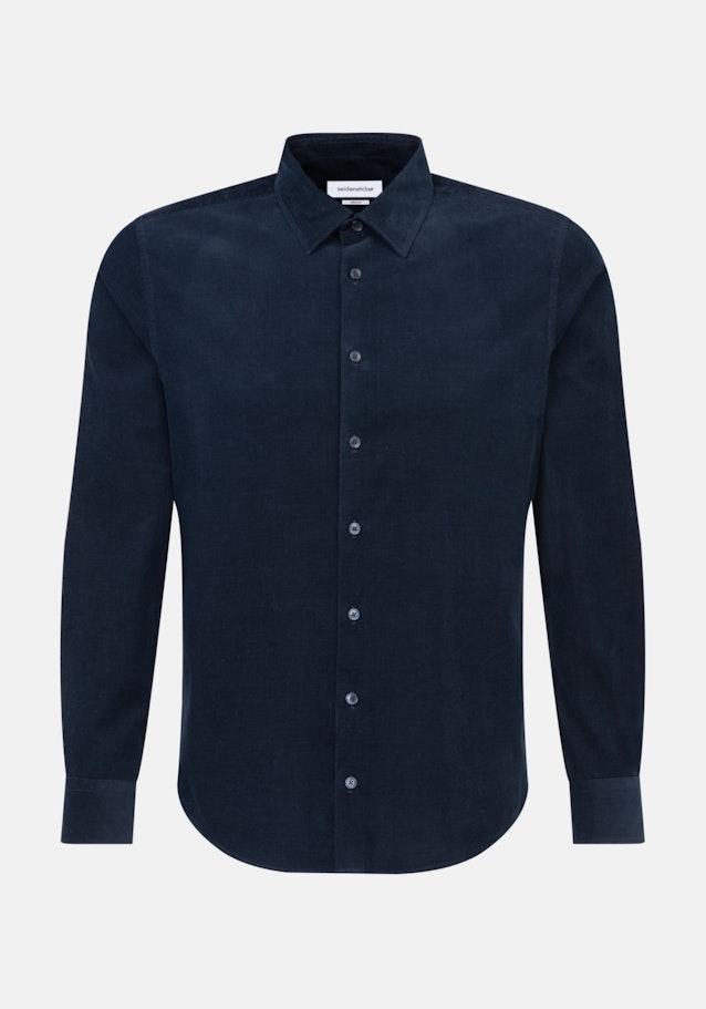 Casual Shirt in Regular fit with Kent-Collar in Dark Blue |  Seidensticker Onlineshop
