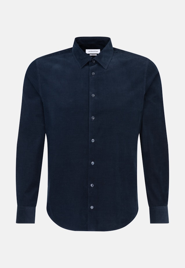 Regular Casual Hemd Uni in Dunkelblau |  Seidensticker Onlineshop