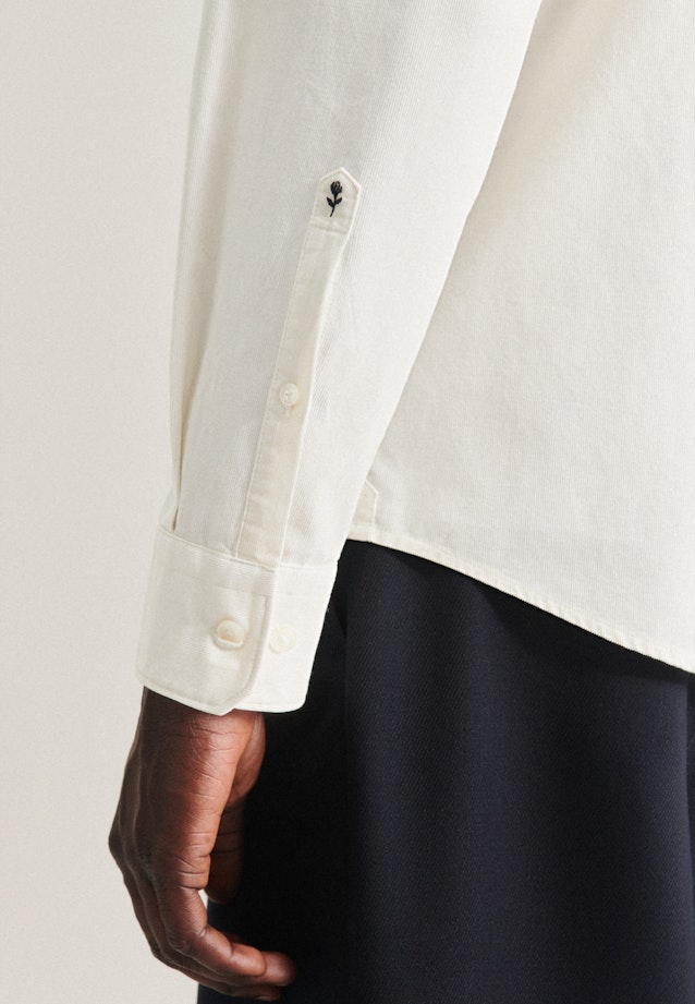 Regular Casual shirt Uni in Ecru |  Seidensticker Onlineshop