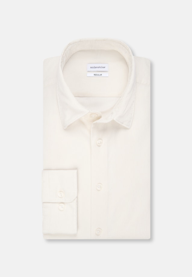 Regular Casual shirt Uni in Ecru |  Seidensticker Onlineshop