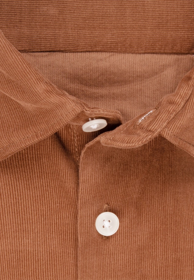 Regular Chemise décontractée Uni in Marron |  Seidensticker Onlineshop