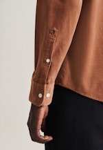 Regular Chemise décontractée Uni in Marron |  Seidensticker Onlineshop