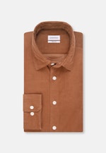 Regular Chemise décontractée Uni in Marron |  Seidensticker Onlineshop