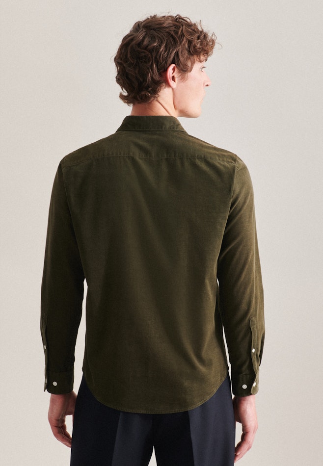 Casual Shirt in Regular fit with Kent-Collar in Green | Seidensticker online shop