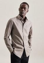 Business Shirt in Slim with Kent-Collar in Brown |  Seidensticker Onlineshop