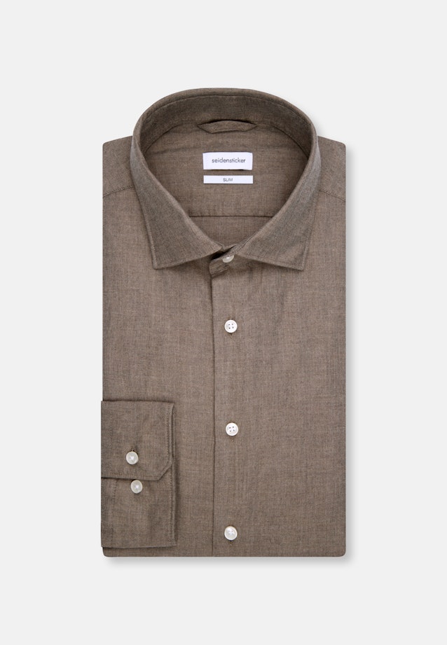 Slim Business Hemd Streifen in Braun |  Seidensticker Onlineshop