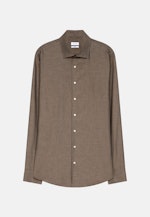 Business Shirt in Slim with Kent-Collar in Brown |  Seidensticker Onlineshop