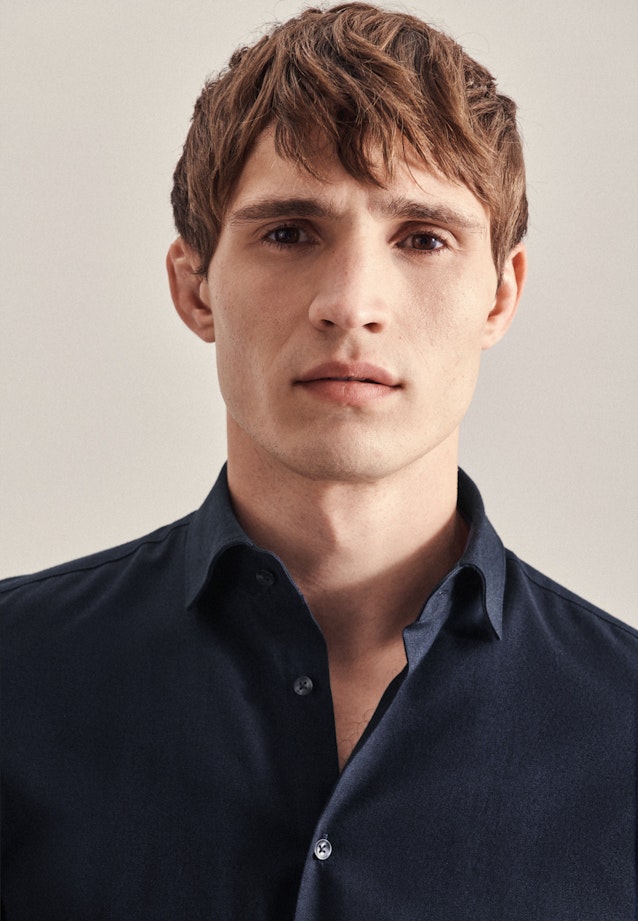 Slim Business Hemd Streifen in Dunkelblau |  Seidensticker Onlineshop