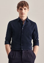 Slim Business Hemd Streifen in Dunkelblau |  Seidensticker Onlineshop